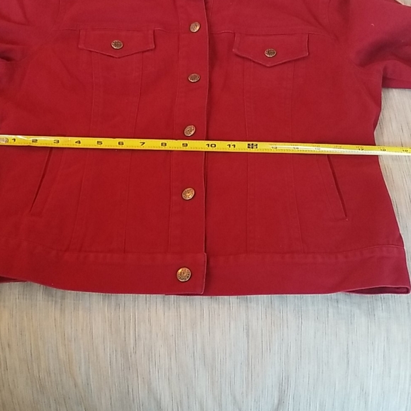 Red denim jacket - Picture 8 of 8